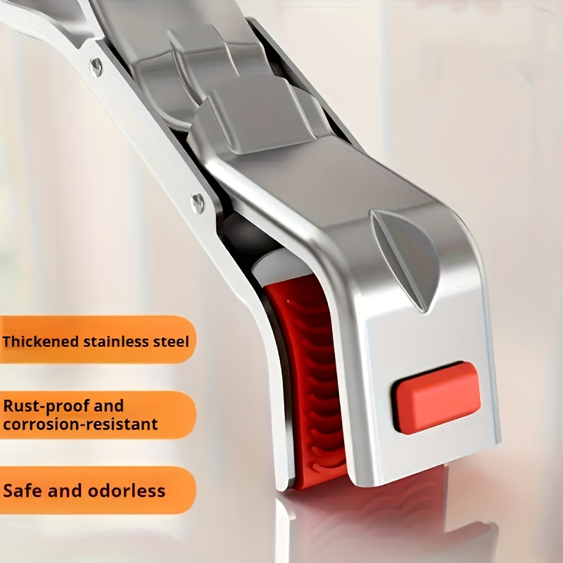 stainless steel heat tongs non slip high temperature oven tray clip electric stove plate and dish clip cooking tongs kitchen gadget latest thickened stainless steel heat tongs with non slip pad heat bowl and dish holder kitchen utensil for Product details 7