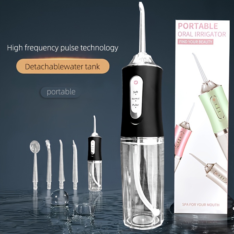 

Portable Oral Irrigator A8, Usb Rechargeable Water Flosser With High-frequency Pulsate Technology For Braces, Deep Cleaning Dental Calculus, Ergonomic Handle, Multi-mode Selection