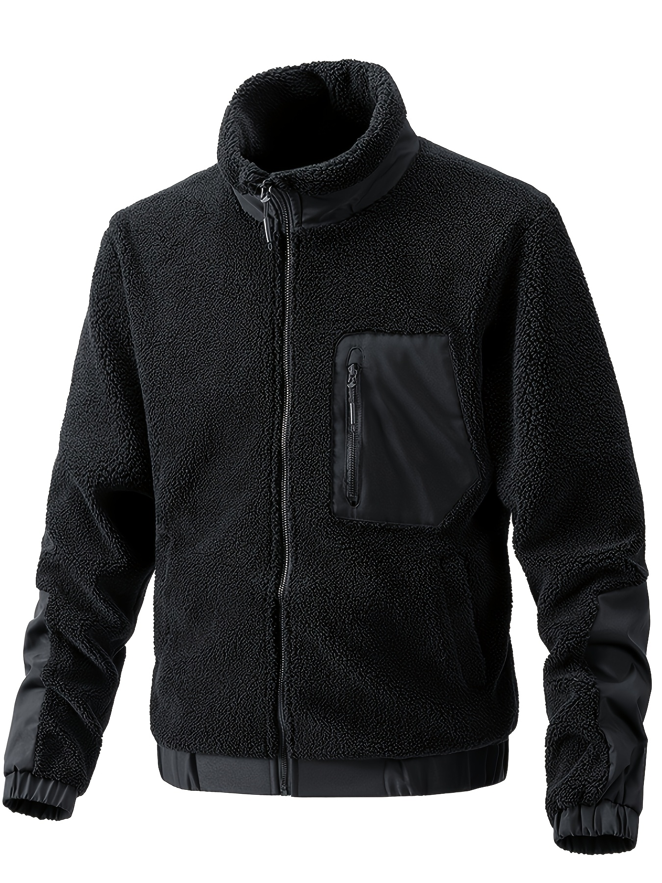 Chaqueta de Lana para Hombre Otoño e Invierno, Chaqueta Polar Casual con Cuello Alto, Nuevo Chaqueta Cómoda, Cárdigan, Ropa de Exterior para Hombre
