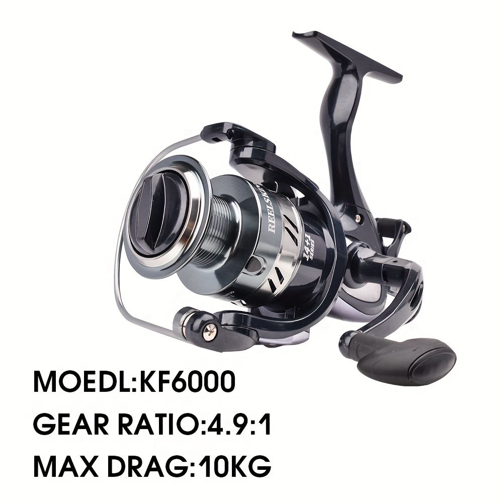 TEMU Dasnaki Dual Brake Fishing Reel 14+1bb Front And Rear Brake Reel Reservoir Fishing Reel