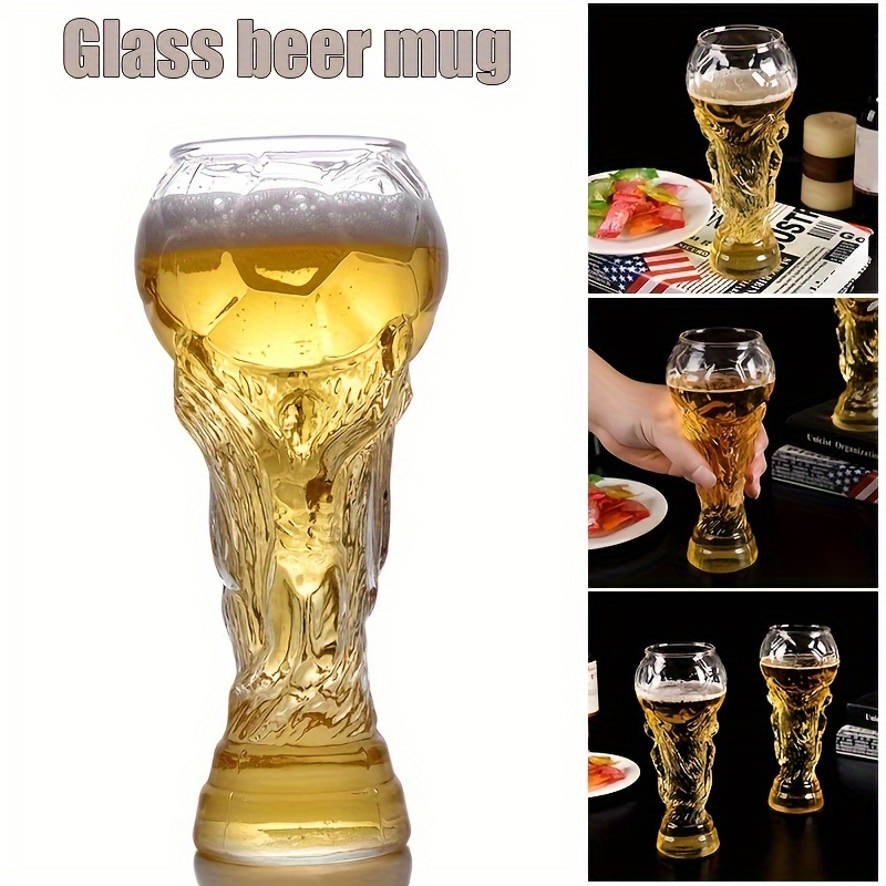 glass beer mug novelty football shaped pint glass for sports enthusiasts sturdy clear glass drinkware ideal for bars parties outdoor events no pattern 1 piece details 1