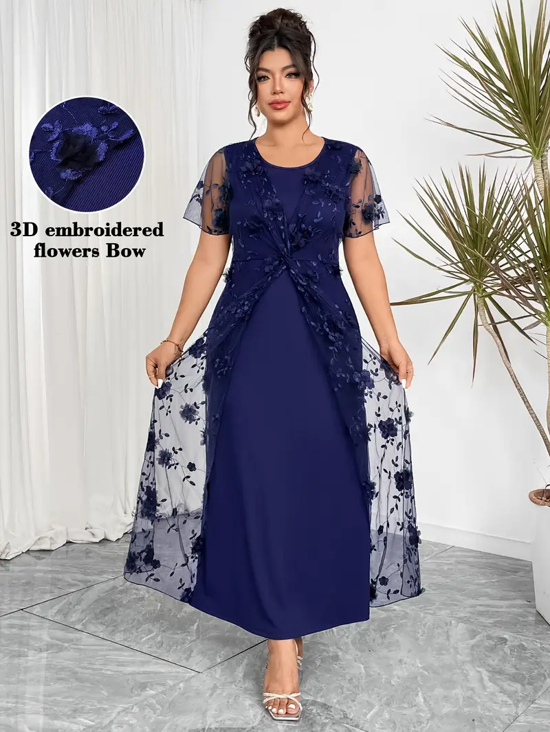 plus size short sleeve maxi dress TRANSCOSMOS Polka Dot Tiered Xl-4xl, Women's, Size: XL-14W-16W, Black CARE Shall plus size plus size elegant