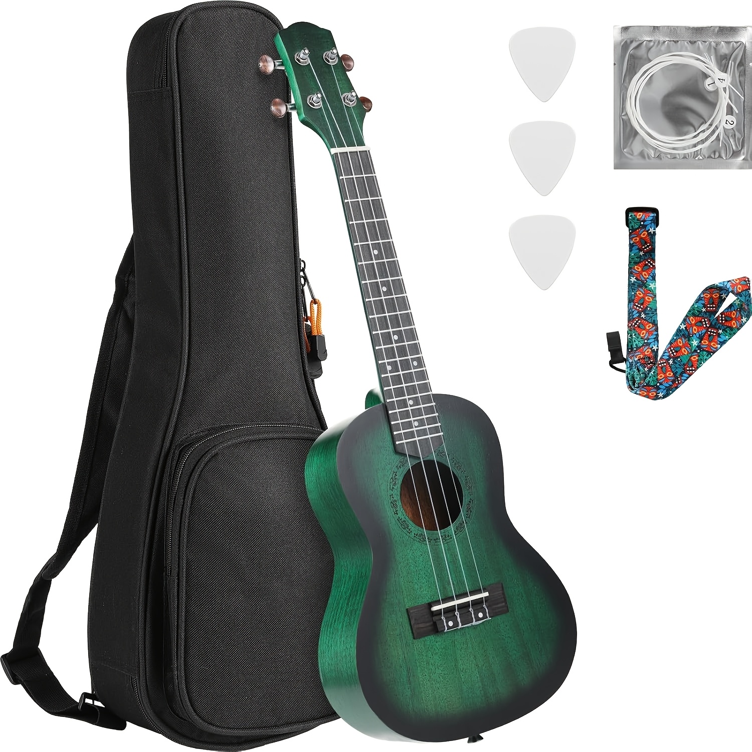 

1pc Liferun 21 Set Gig Bag, , Picks, And Strings - For Beginners, Fingerboard, Hawaiian Guitar, Christmas