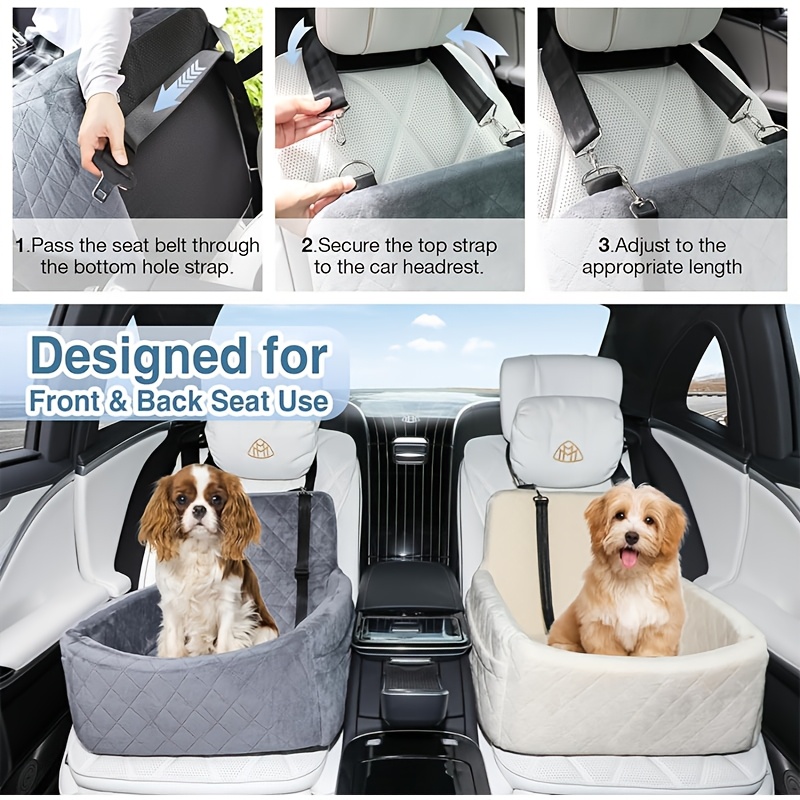 Deluxe Stylish Pet Car Seat for Small & Medium Dogs