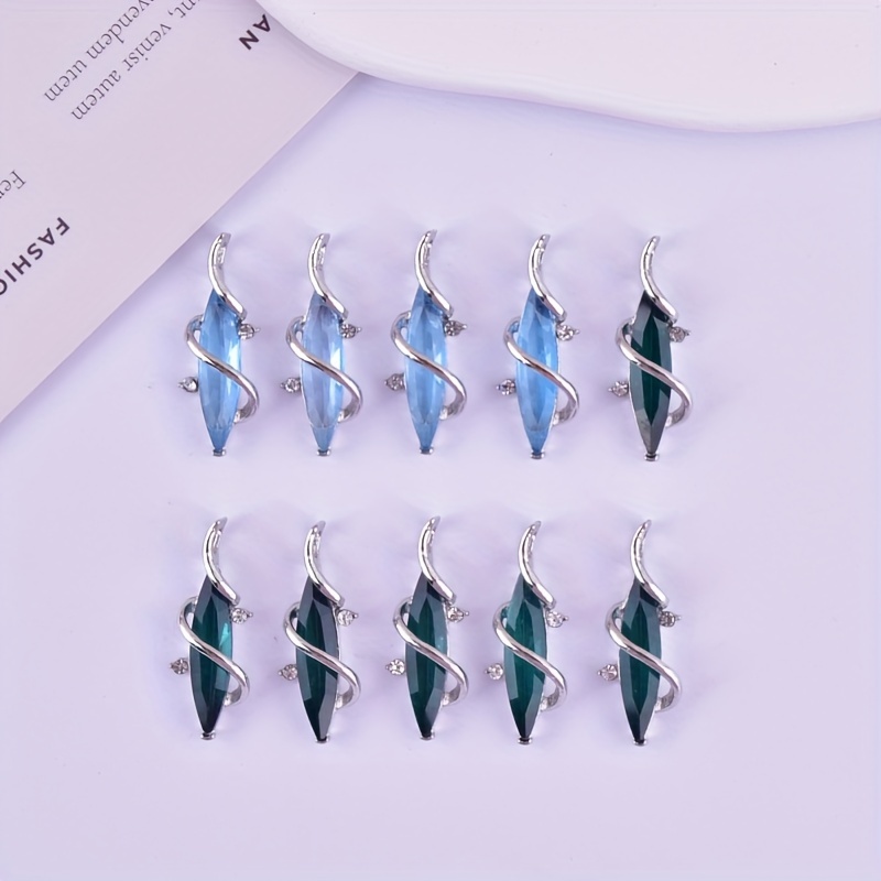 

10pcs Quadrilateral Glass Jewelry Diy Pendant Earrings Necklace Accessories