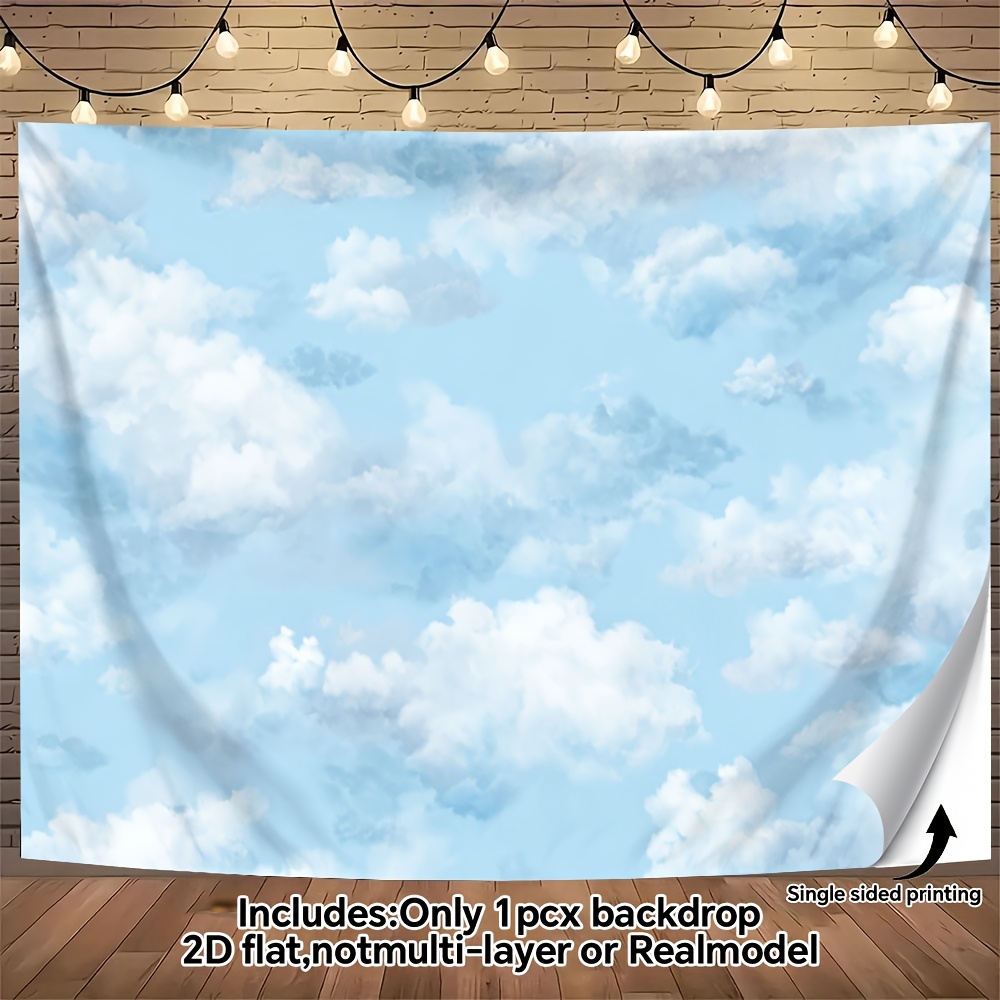 TEMU 2D Flat, 2D Flat - 2D Flat, 2D Flat - Un banner 2D Flat con un design singolo senza cuciture di nuvole morbide e soffici in toni e su un sfondo