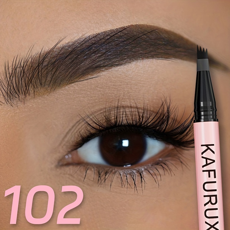 Waterproof Eyebrow Pen, Eyebrow Pencil With 4 Split Head, Liquid Eyebrow Pen, Wild Eyebrows, Lasting Without Smudging, Makeup For Beginners