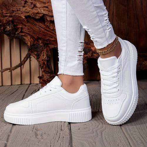 womens casual low top lace up sneakers breathable lining lightweight pu upper and eva sole design outdoor walking travel and daily wear able and durable fashionable trendy multifunctional footwear