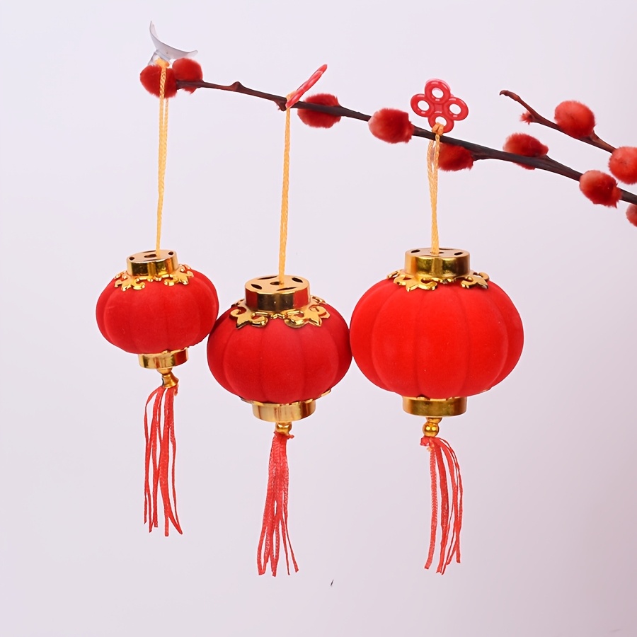 

30pcs Ornaments, 1.38*1.46inch Plastic Hanging Decorations For Chinese New Year, Universal Pendants, No-electricity Home & Party Decor