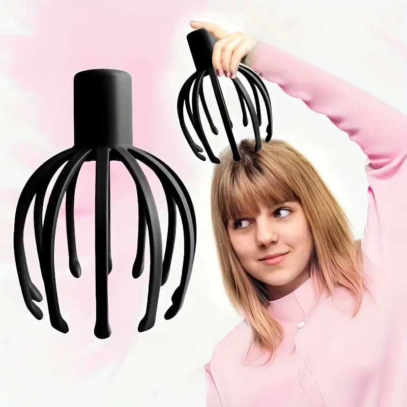 1pc head massager usb rechargeable octopus shaped massage 360 multi claw vibration portable massage tool claw design suitable for home use details 5
