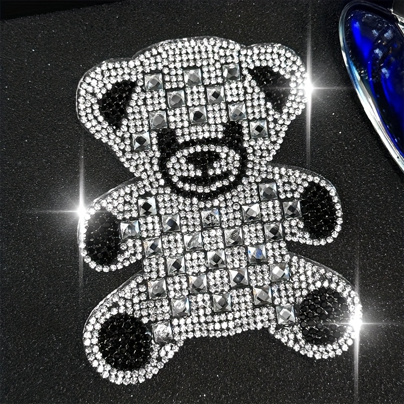 E-shop Großer, Exquisiter Bär Strass Aufbügler Applikation, Perlenbesetzter Aufbügler Transfer Patch, Herren- und Damenbekleidung Zusätze, Neuheit