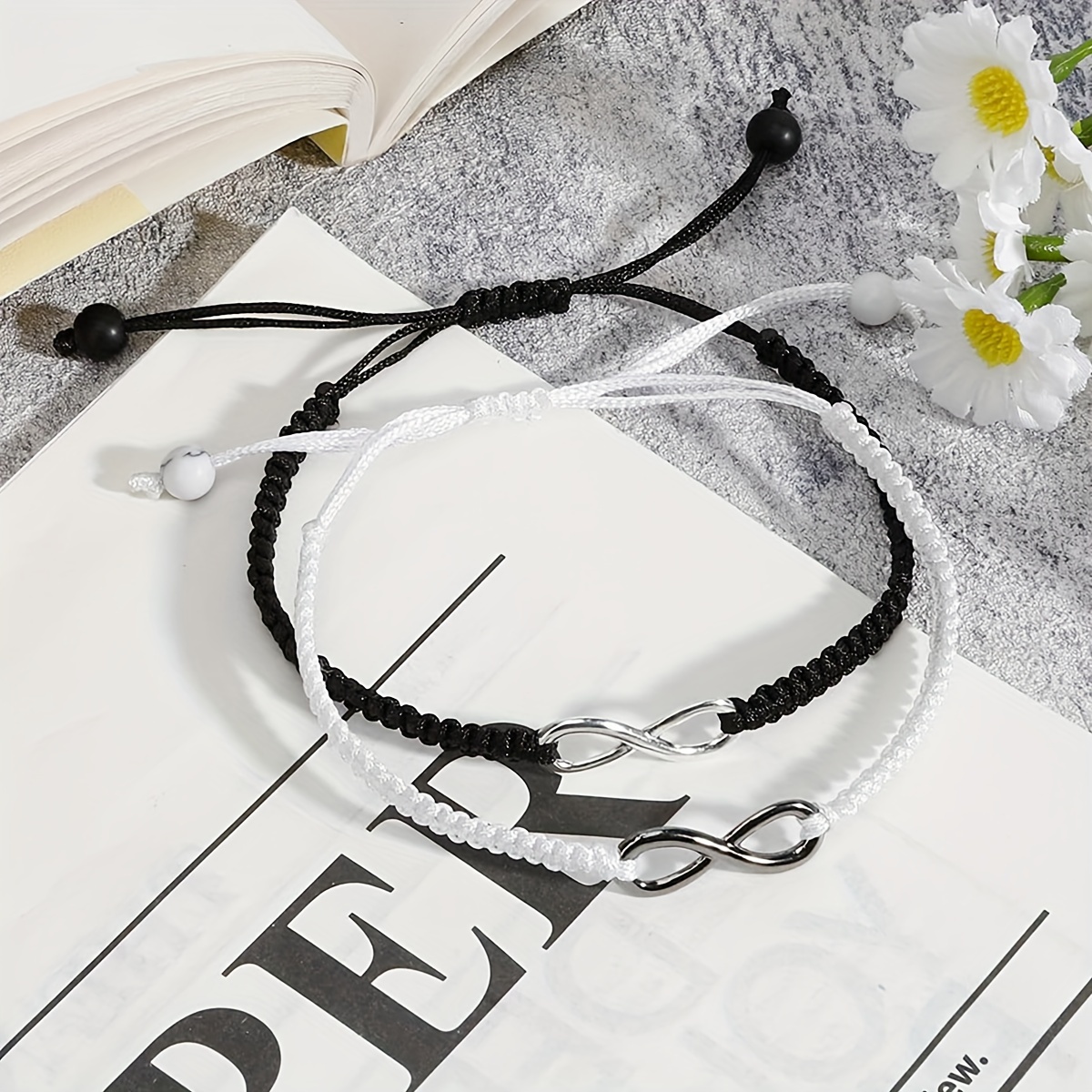 2pc Infinity Symbol Couple Bracelet Set, Perfect Gift