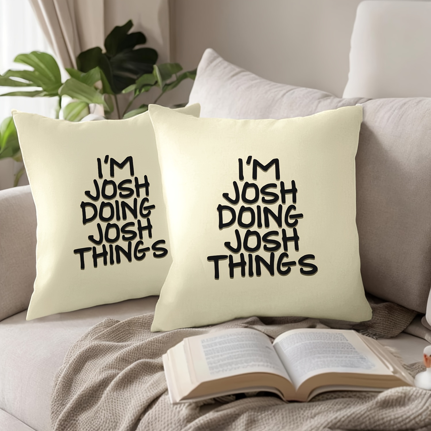 Pillows confusingv with cute sayings