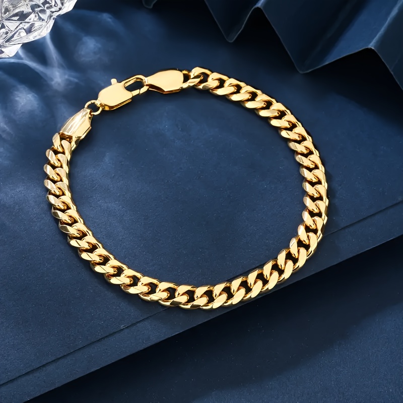 Hip-hop Unisex Stainless Steel Casual Party Vacation Versatile Chunky Chain Bracelet
