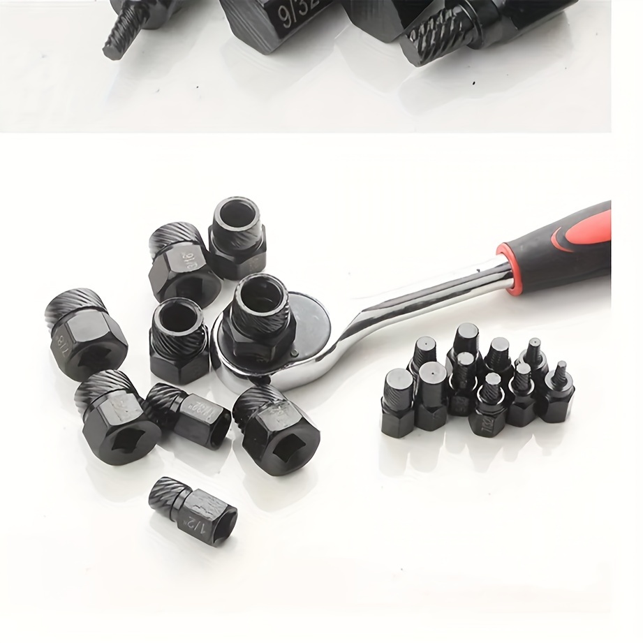 25Pcs Multi-Spline Screw Extractor Set Hex Head Bit Socket Wrench Bolt Remover : Buy Online At Best Price In KSA - Souq Is Now - Foto 7