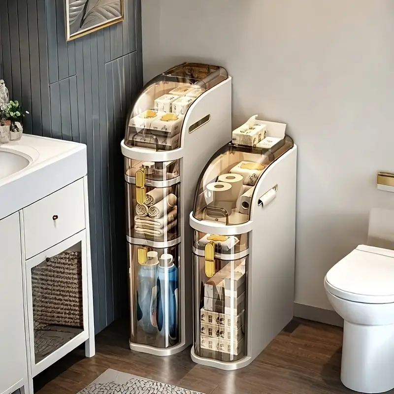 armário de armazenamento de 3/4 nível com de visualização - sem instalação requerida. organizador de casa de banho, cozinha, sala e quarto com design de . de armazenamento e durável. detalhes 4
