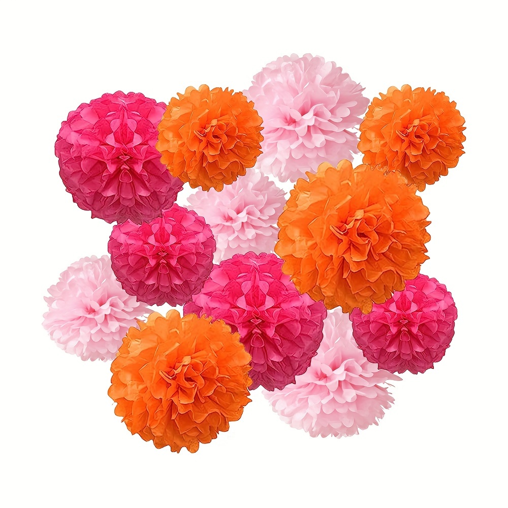 Kit Decorazioni Per Baby Shower: Striscione E Pompon Di Carta Con Fiori - 3