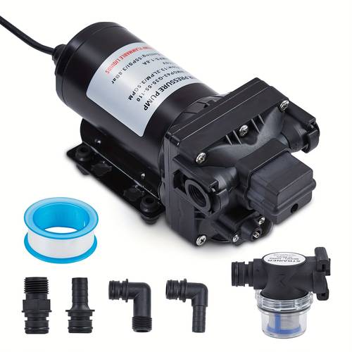 water diaphragm pump rv pump fresh water pump 110v 115v 3 5gpm pressure adjustable self priming sprayer pump with pressure switch for boat water purifier solar water system