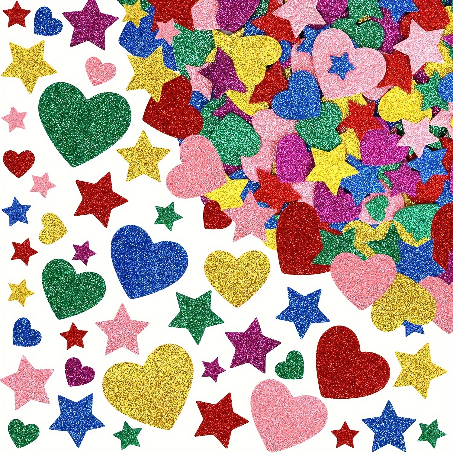 

50/150pcs Hearts And - Foam Stickers, And Supplies -to- Greeting Cards Decor, Wedding Decor