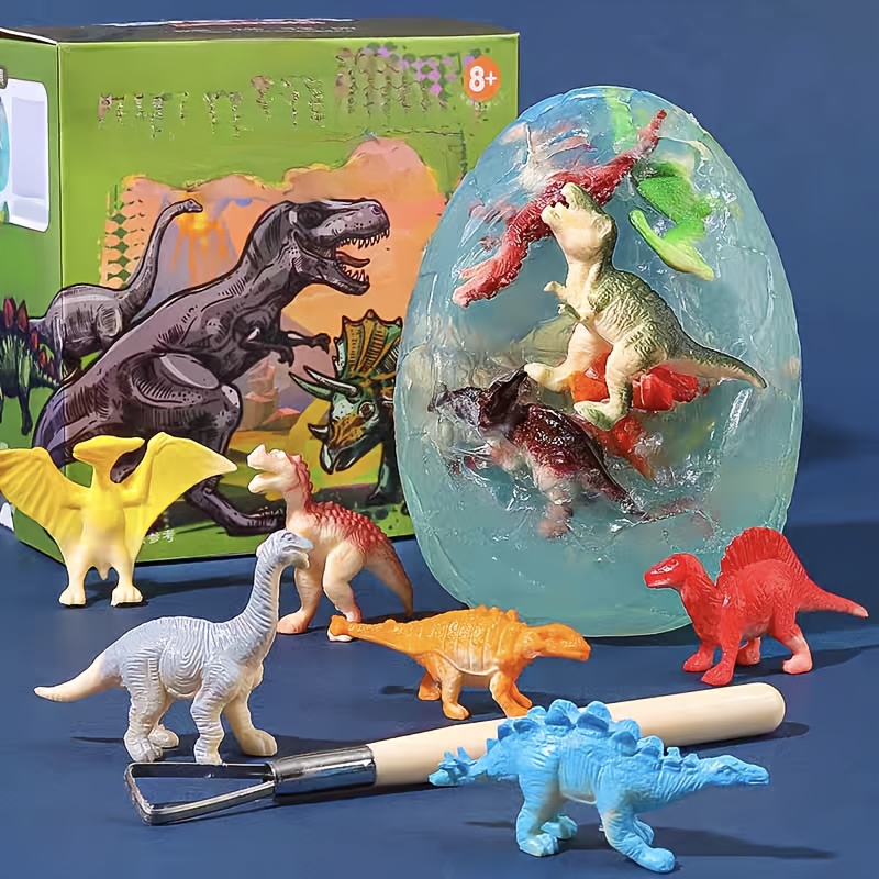 Dinosaur Fossil Digging Kit For Kids, Dinosaur Eggs Excavation Dig Kit With 12 Dino Figures, Dinosaur Toys For Kids 5-7 8-12, Science Experiments Kits Birthday Christmas Easter Gift For Boys & Girls