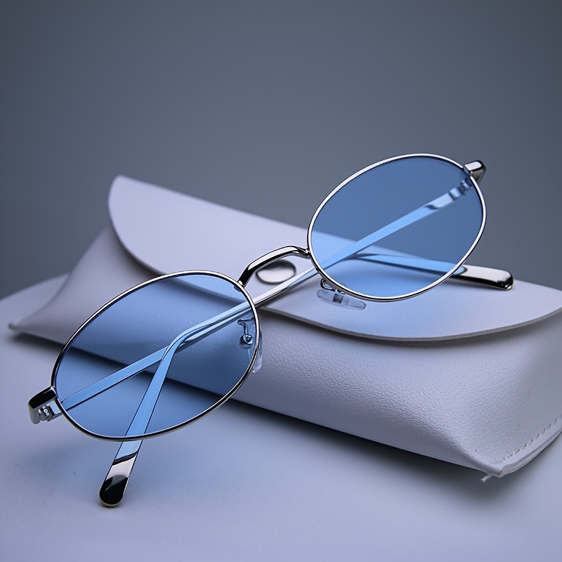 1 pair of womens elegant golden rimmed glasses oval frame metal hinges suitable for daily and formal occasions exquisite party and office accessory for women   design durable material chic style must have for trend