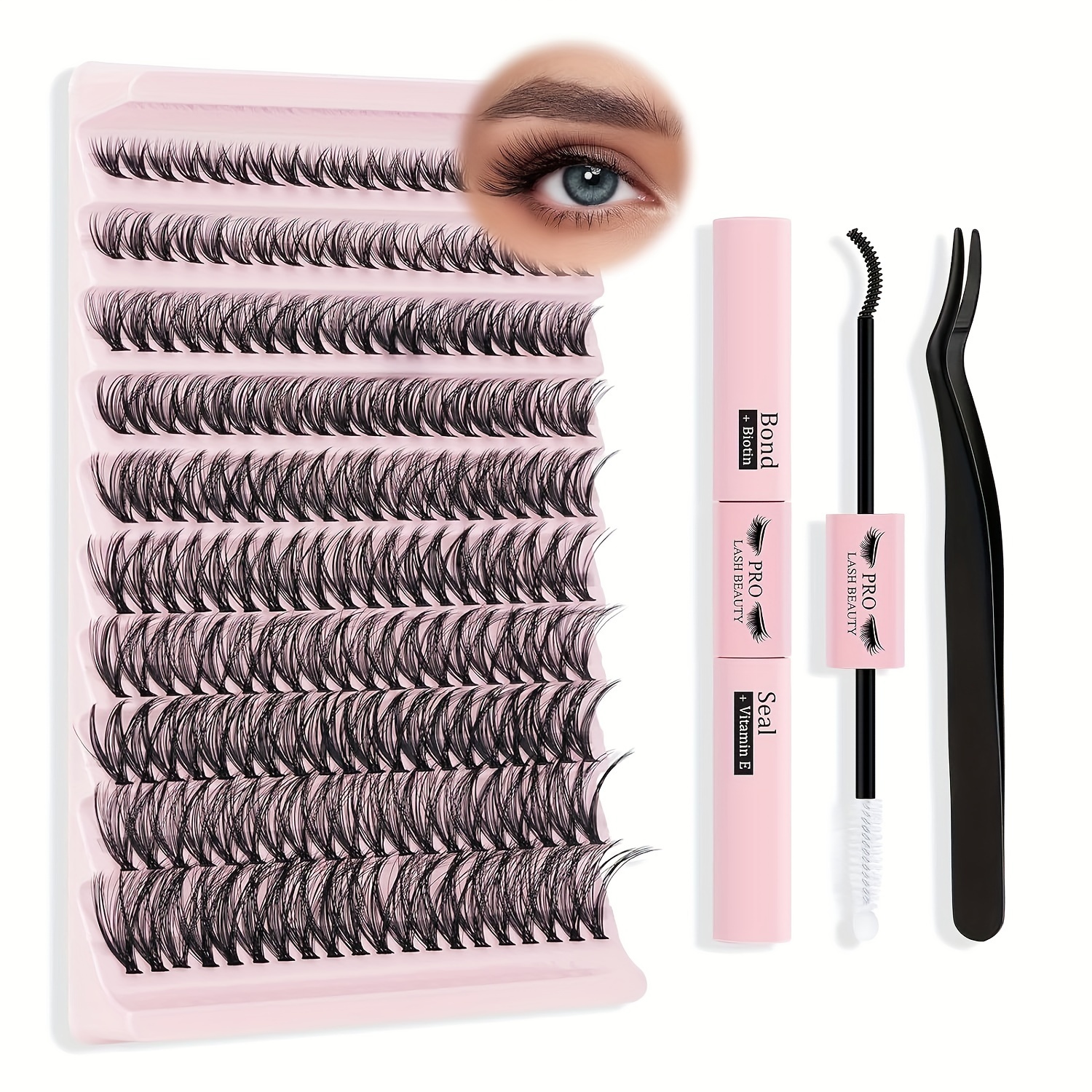 

Lash Extension Kit Eyelash Extension Kit With 200 Pcs Lash Individual Lashes Lash And Seal Eyelash Applictor Lash Tweezers Lash Kit For Beignner (diy Lash Kit-a) For