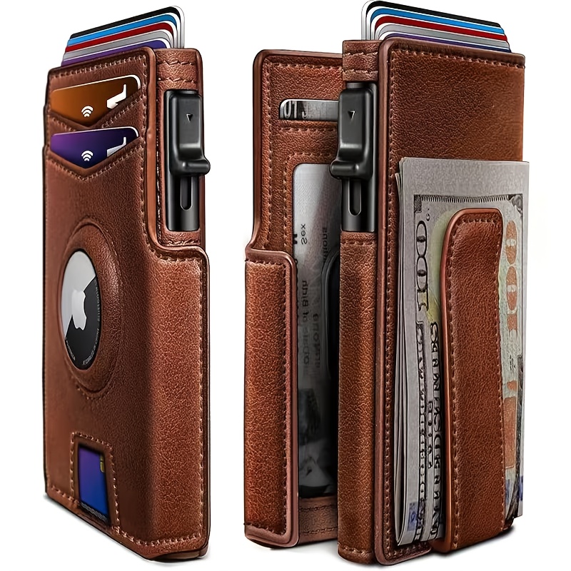 Slim Bifold Wallet for Men - Authentic Leather Rfid-Blocking Wallet Featuring Card Slots, Cash Compartment, And ID Holder (Black), Sleek Design, Perfect Gift for Father'S Day And Thanksgiving