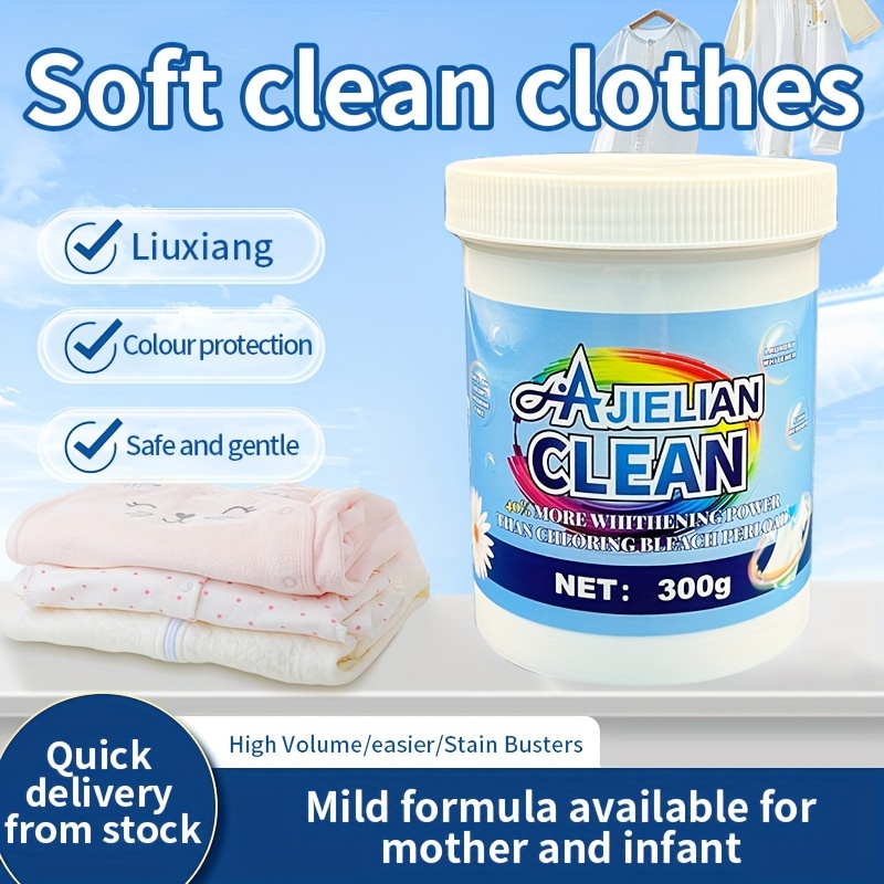 ajielian clean fabric wash 300g non     natural for     stain removal washable paste for clothing details 3