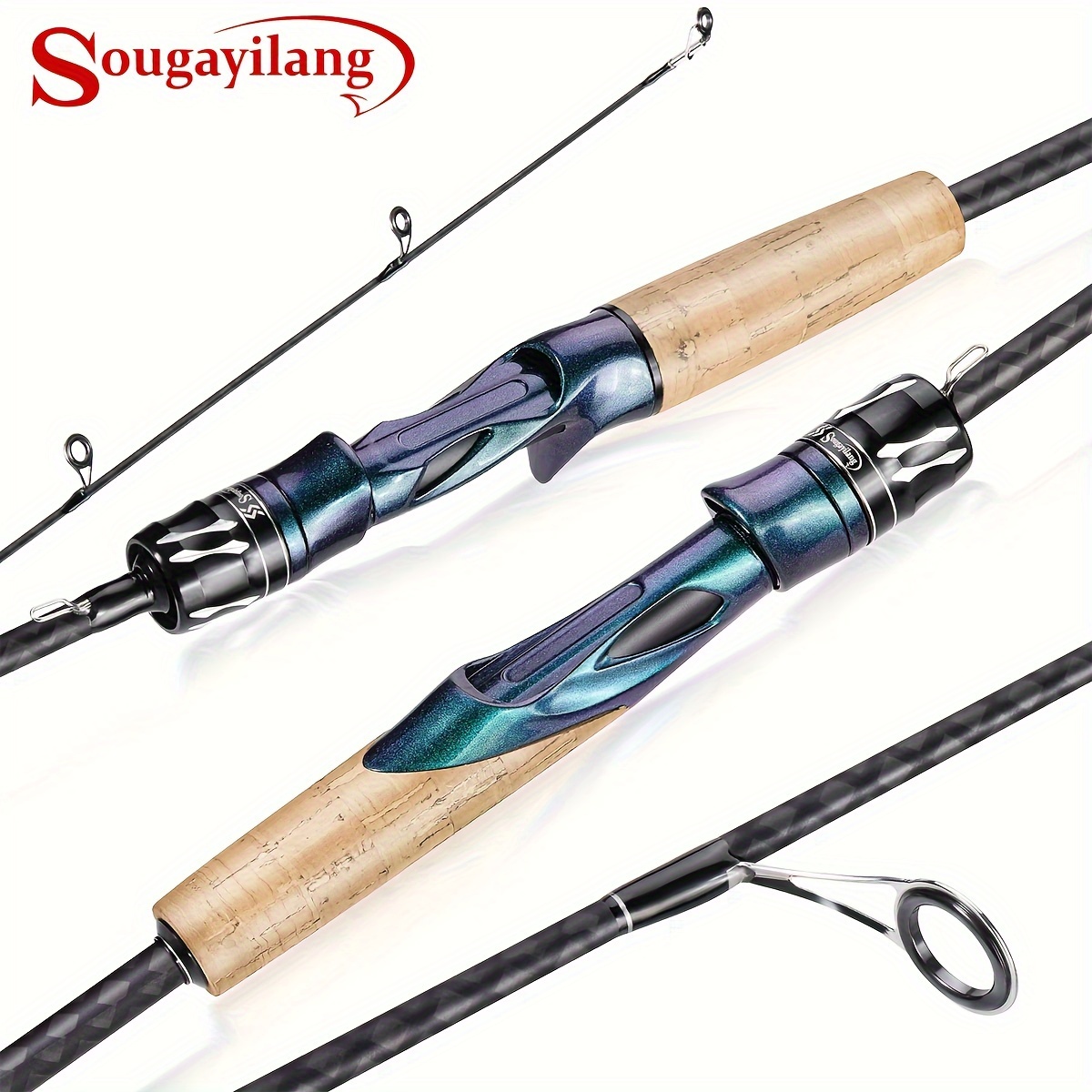 Telescopic Fishing Rod 1.8m -2.7m Red lure fishing Rod carbon rod 7-28g  Lure Weight Spinning Casting Rod Portable Travel Telescopic Fishing Rod  Pole Fishing Pole (Color : White, Length : 2.4 m) 
