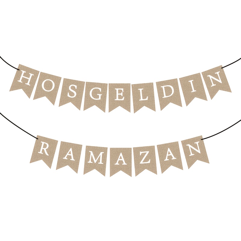 Image of 16pcs Ramadan Banner Home Eid Decoration, Wall Decoration, Party Supplies, Gift, Festival Celebration, Photo Background