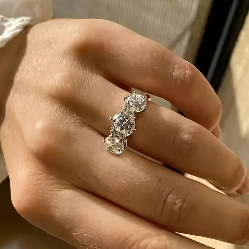 6-Claw Pave Double-Tone Copper Micro-Pave Ring