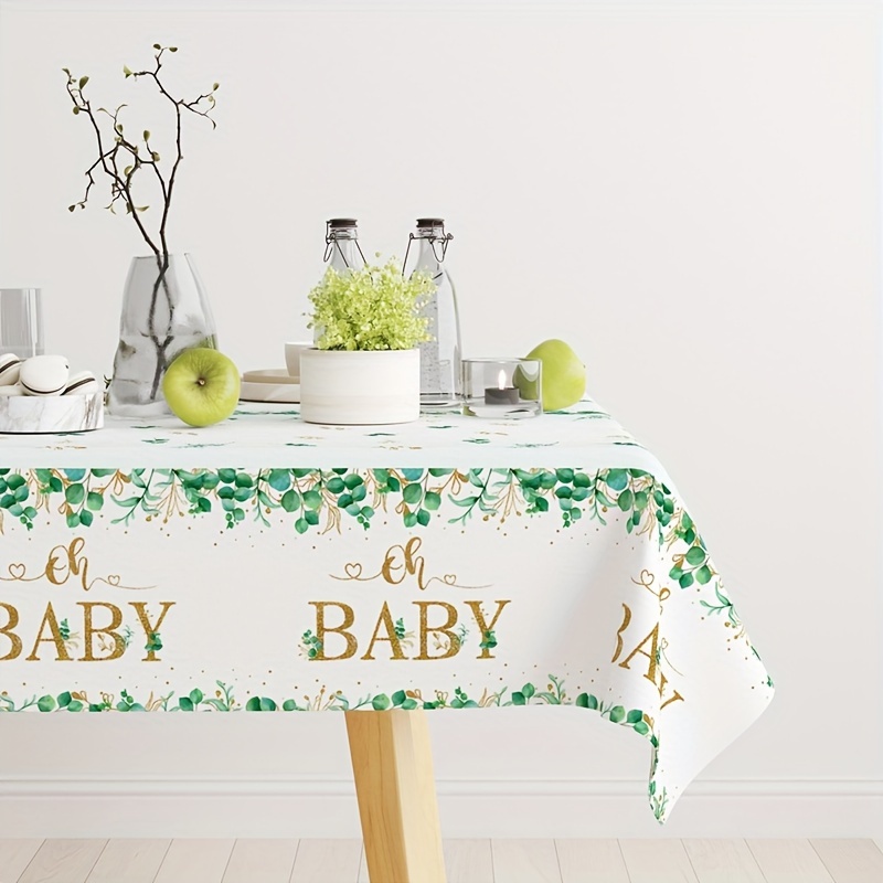 oh baby' tablecloth plastic cover green leaf Temu Morocco