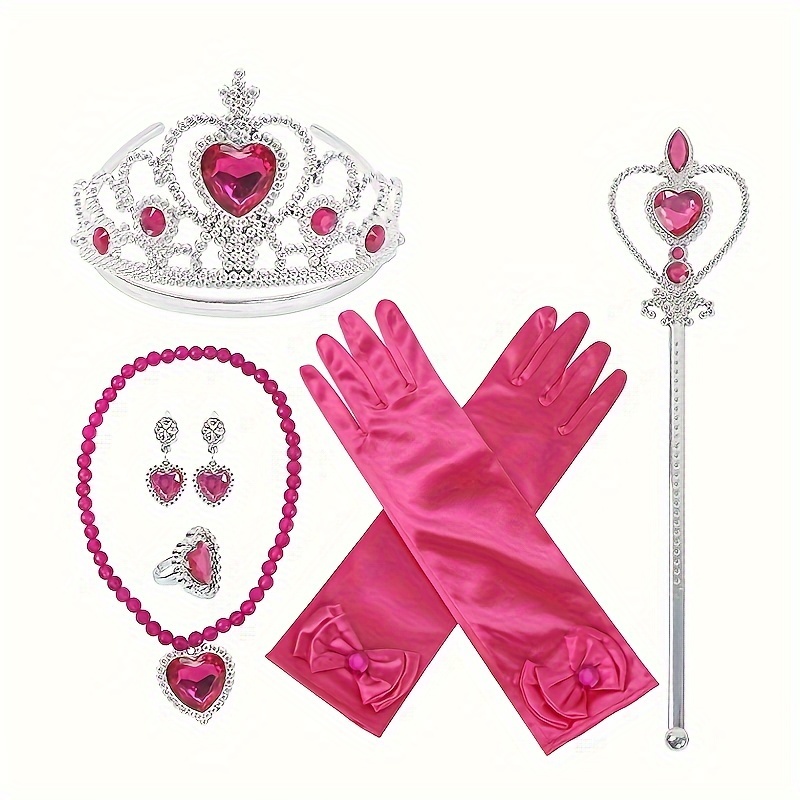 

-inspired Accessory Set With Rose Gloves, Crown, Magic Wand, Necklace, Earrings & Ring - Parties & Events