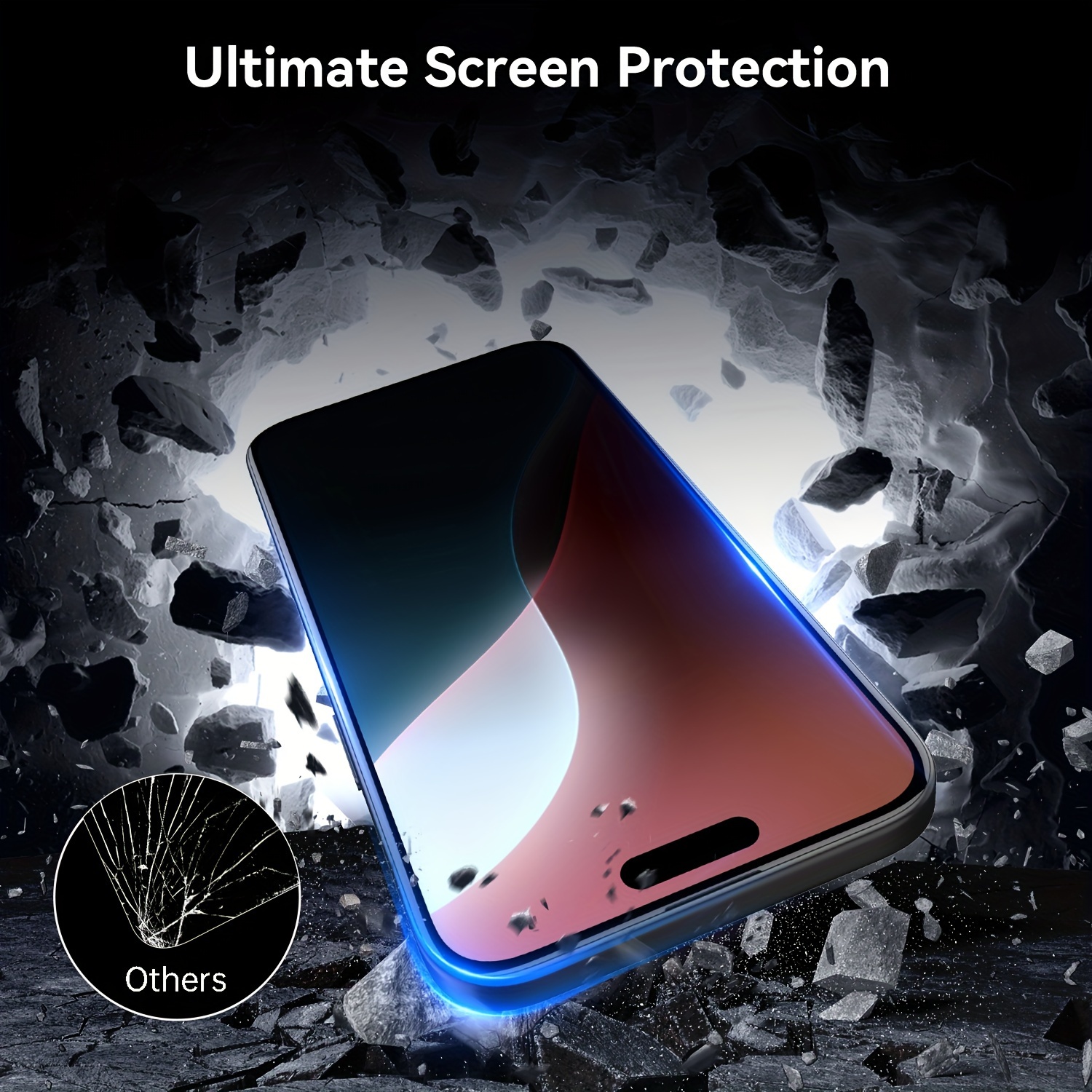 [8 Pack] Tempered Glass Screen Protector For IPhone 16/ 16 Plus/ 16Pro/ IPhone 16 Pro Max + Camera Lens Protector, 9H Hardness, High-Definition Clarity, Scratch-Resistant, Bubble-Free, Sensor Protection, Dynamic Island Compatible, Case Friendly Tempered Glass Film, Christmas, Festival, New Year's Gift