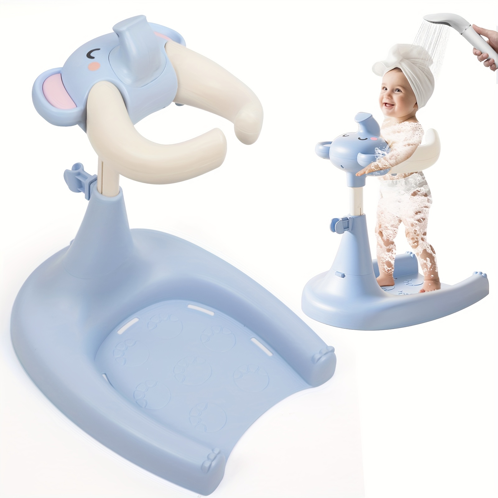 Support De Bain Bébé Réglable Avec Base Antidérapante - Pour 6 à 36 Mois - Idéal Pour La Douche Et Le Change
