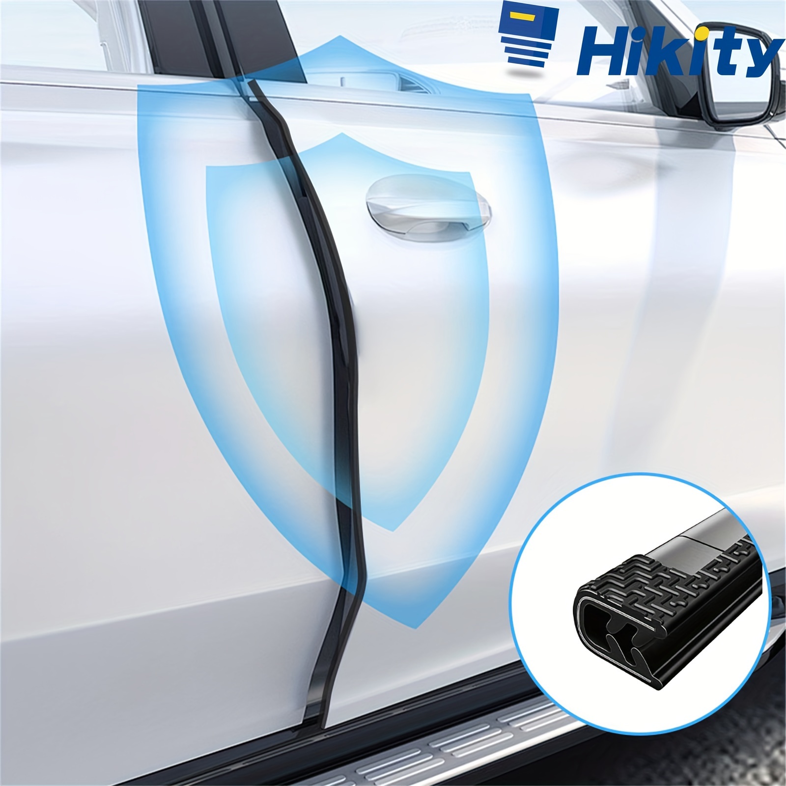 

Hikity 600cm/236.22inch Car Auto Rubber Seal Trim Molding Door Edge Lock Protector Weather Strip Car Protector 4 Seasons Available