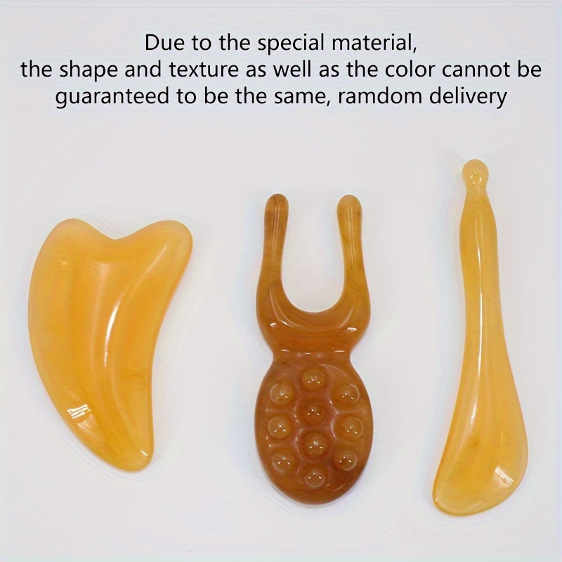 1set facial massage tools imitation horn gua sha board tensile rod face special resin face pulling meridian massage stick details 8