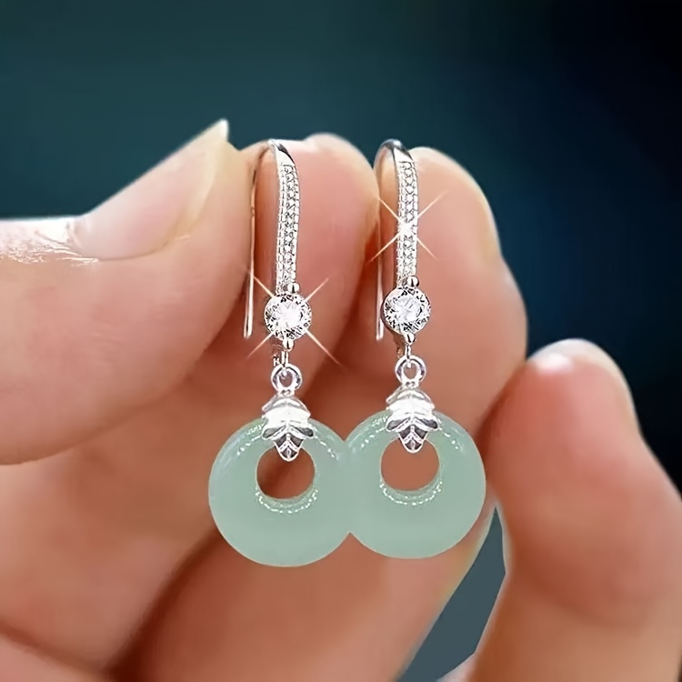 Classic Oval Teardrop Pendant Earrings, Bridal Drop Earrings