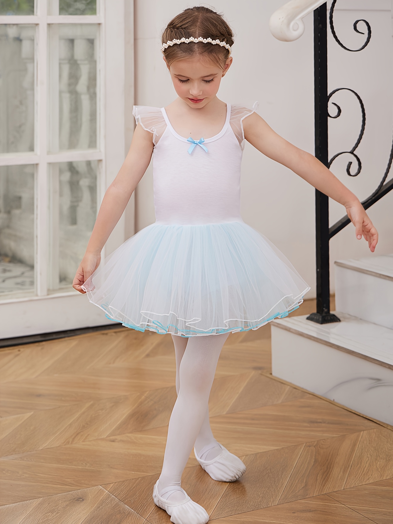 girls ballet tutu dress flutter sleeves sparkle tulle skirt - Temu Mauritius