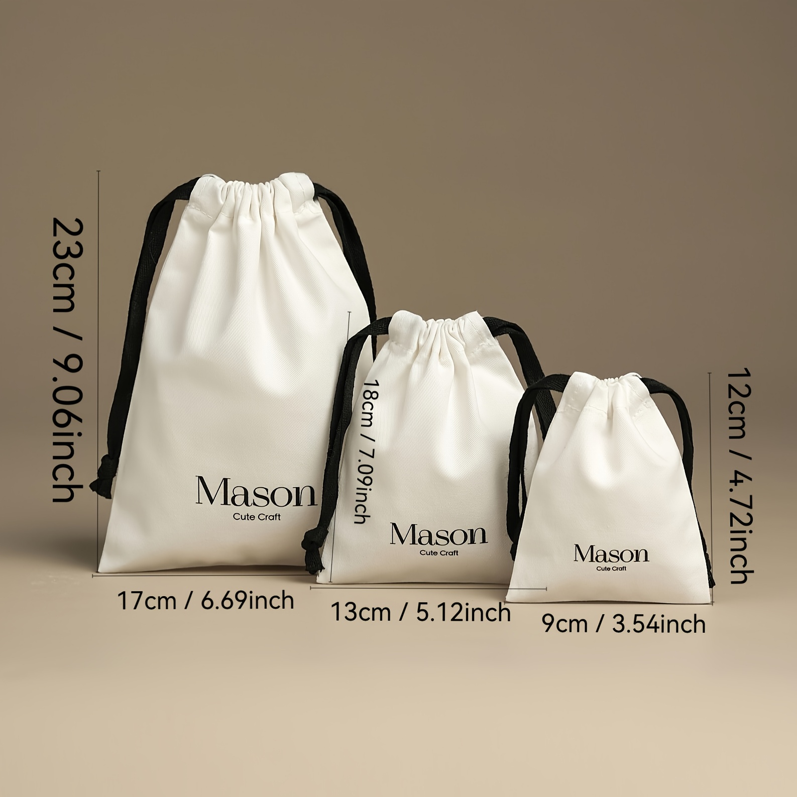 Custom Drawstring Dust Bag with Logo for Jewelry Storage