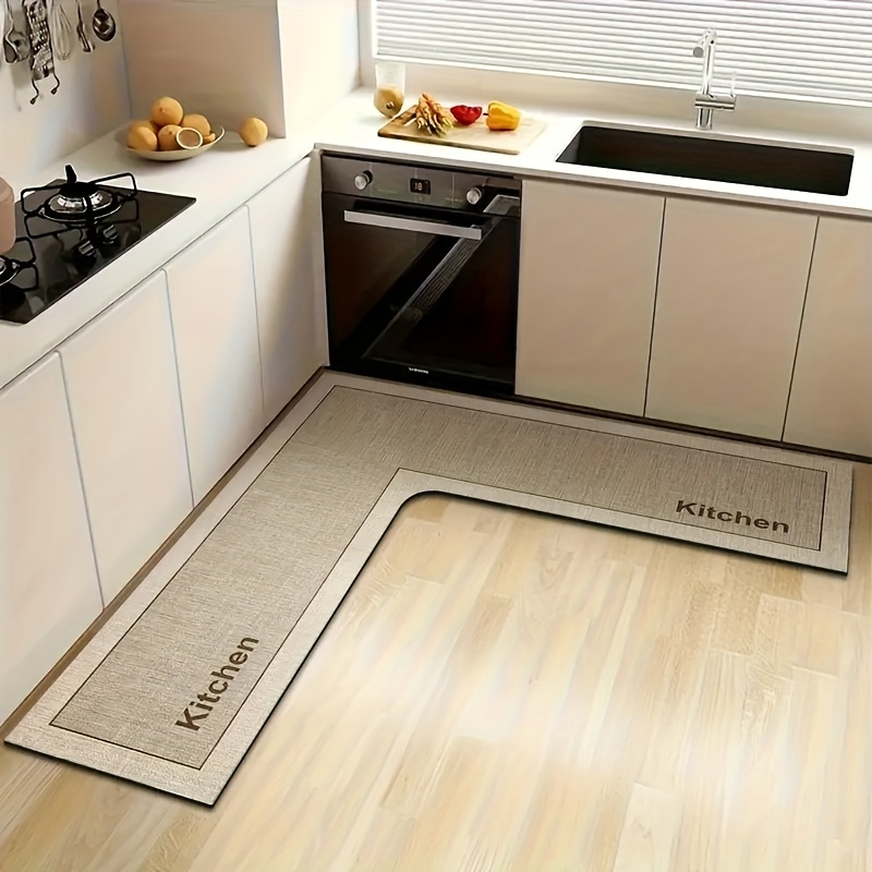 large non slip kitchen suitable for hallway dining area ultra soft microfiber mat with pvc backing irregular shape striped solid colors machine washable modern decor for entryway   and home entrance kitchen rugs mats