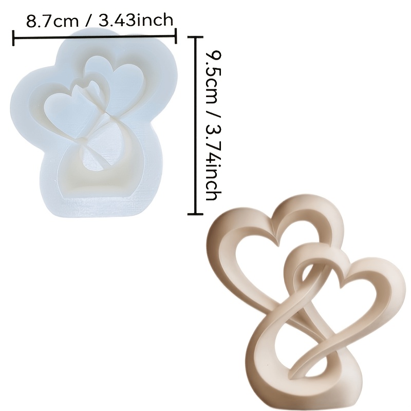 Resin Silicone Mold Reusable Eternal Heart Silicone Mold For Making Resin Jewelry, Scented Candles, Plaster Soap, And Other Handmade Crafts, Style Desktop Ornaments, Figures, Indoor/outdoor Decoration