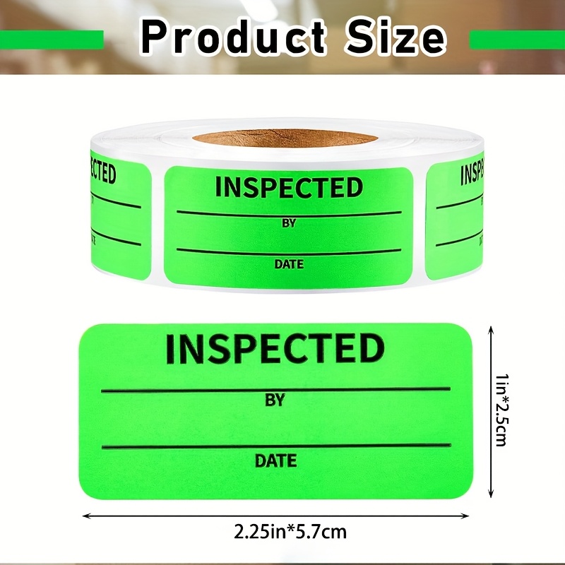 Image of 250pcs 1*2.25in Product Inventory Quality Inspection Label Stickers, Inventory Labeling, Shipping Warehouse Inventory Control Label Stickers