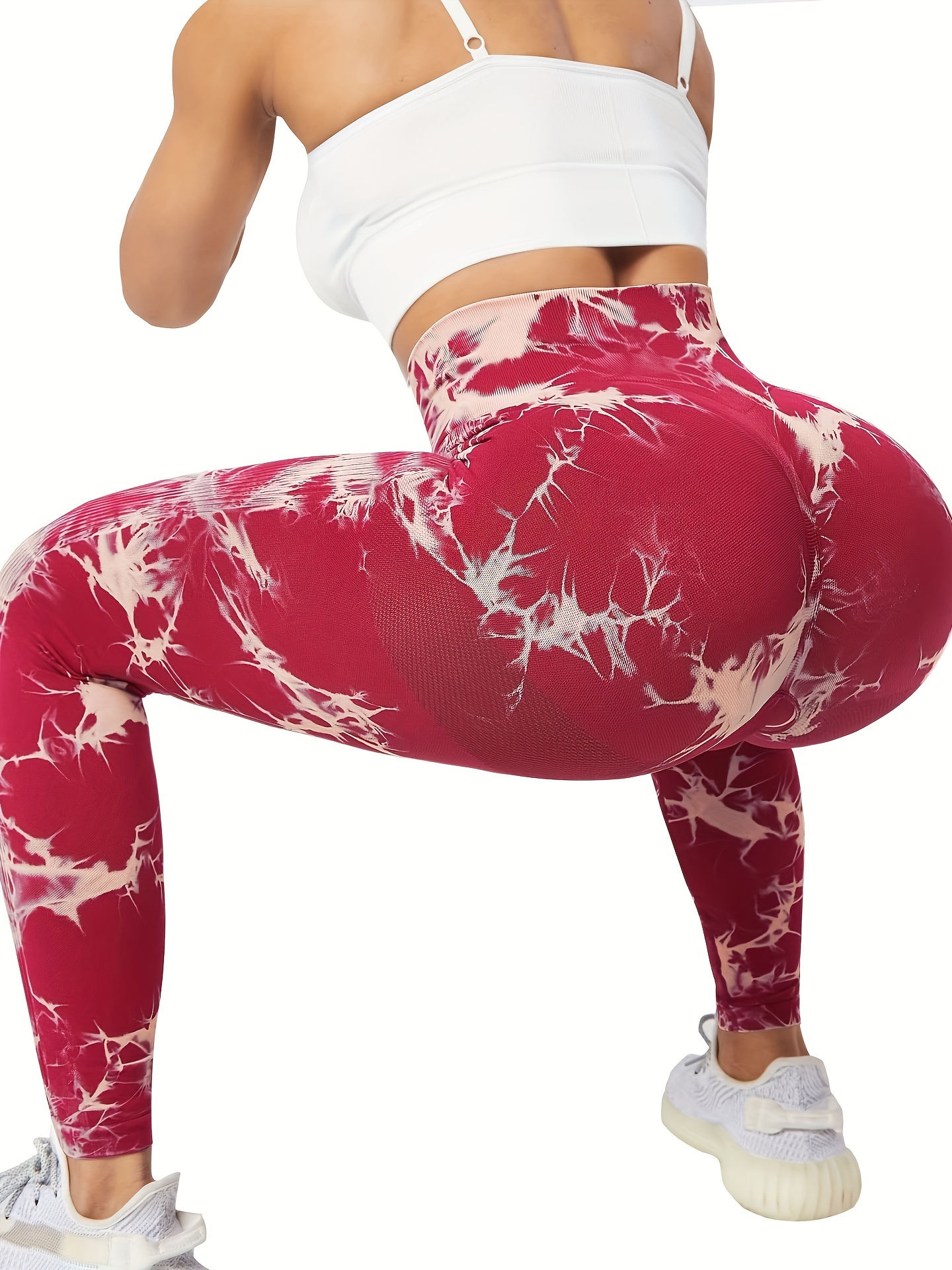 YWDJ Compression Leggings for Women Bubble Hip Lifting Exercise