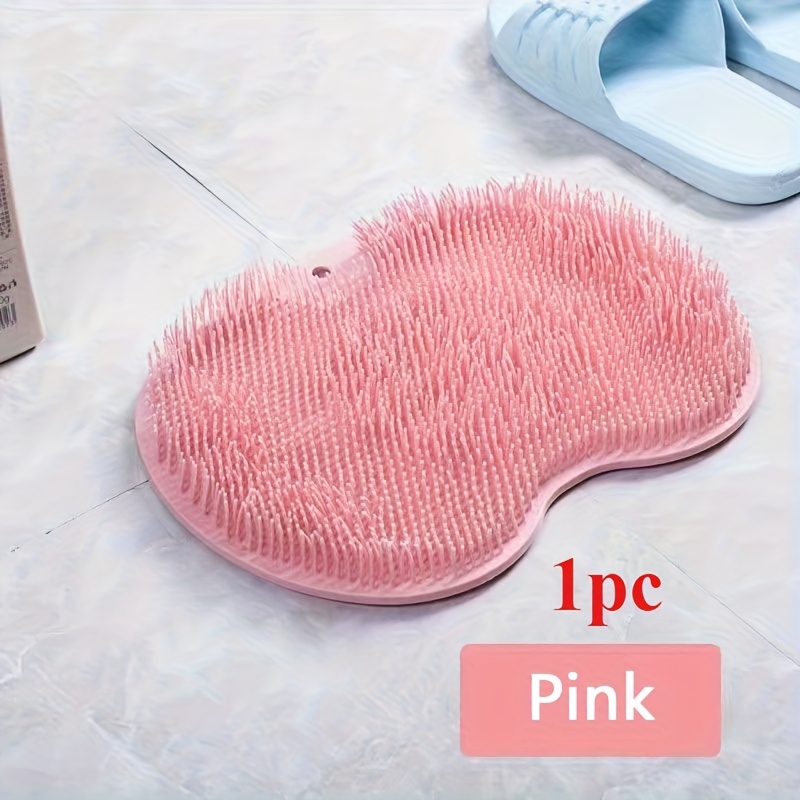 1pc silicone shower   scrub back exfoliator wall mounted bath brush with suction cup no battery electricity free hygienic   for full body   cleaning remover for sensitive light beige family bathroom essential unscented Product details 3