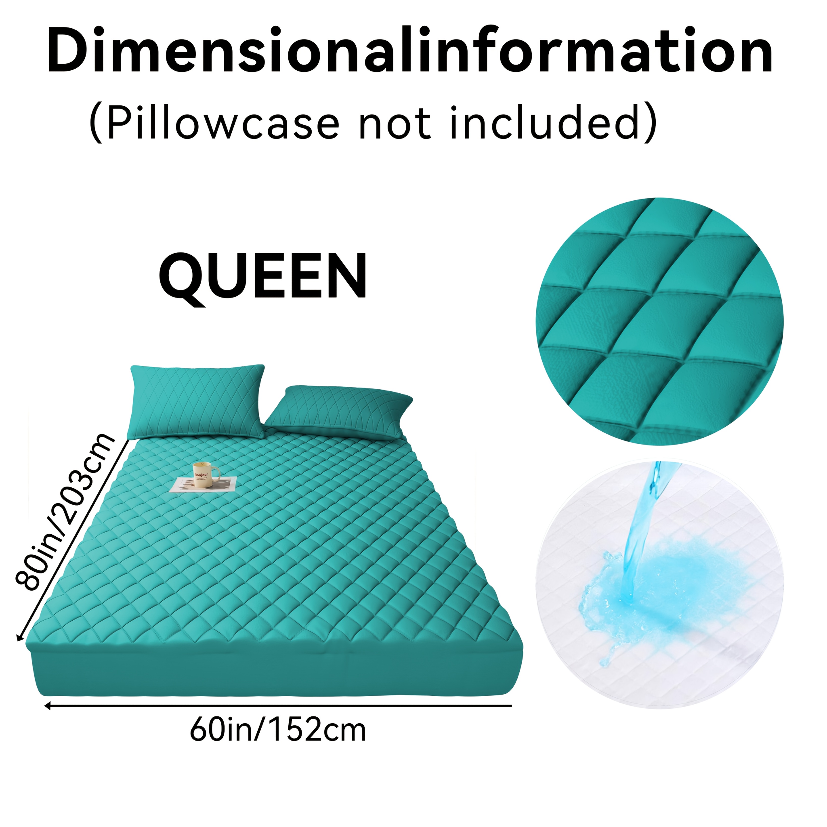 TEMU 1pc 100% High Quality Mattress Protector, Temperature Regulating, Moisture-wicking, Ultra Soft For Hot Sleepers, Breathable Noiseless Mattress