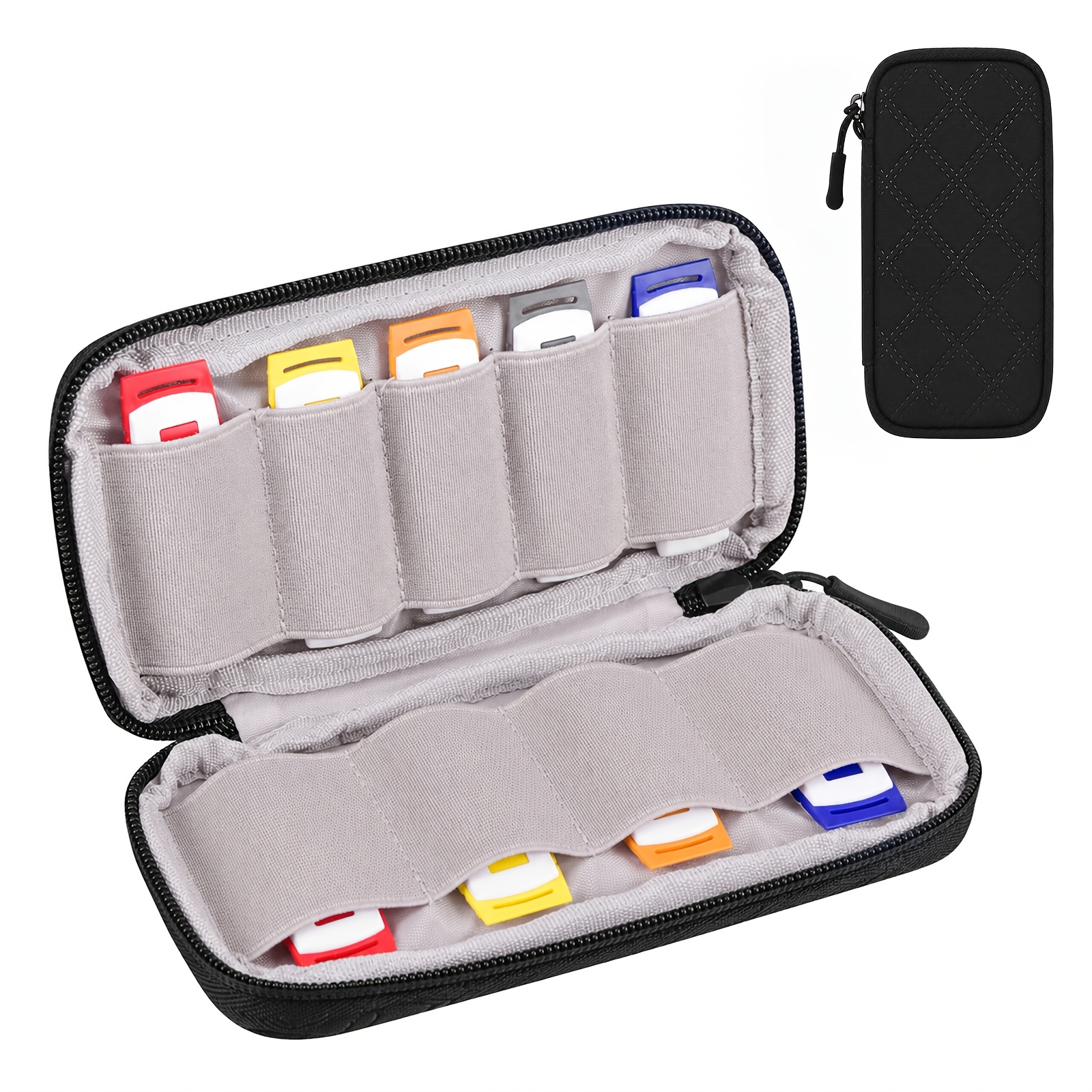 TEMU Usb Flash Drive Storage Pouch, Storage Bag, Storage Box, Can Hold 9/18 Usb Flash Drives, Compact And Lightweight, Essential For Home And Travel