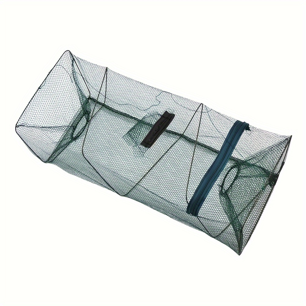 TEMU 1pc Fishing Net Folded Portable Hexagon Fish Network Casting Nets Crayfish Shrimp Tank Trap China Cages Mesh