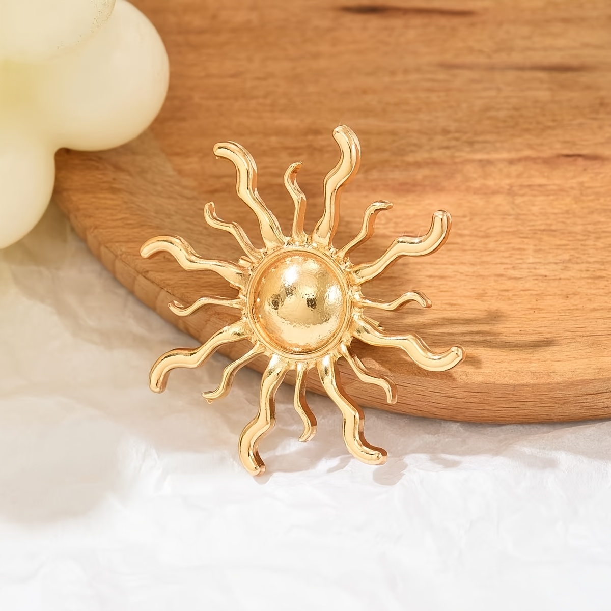 Artistic Sun & Bird Brooch Set, Perfect for Daily Wear