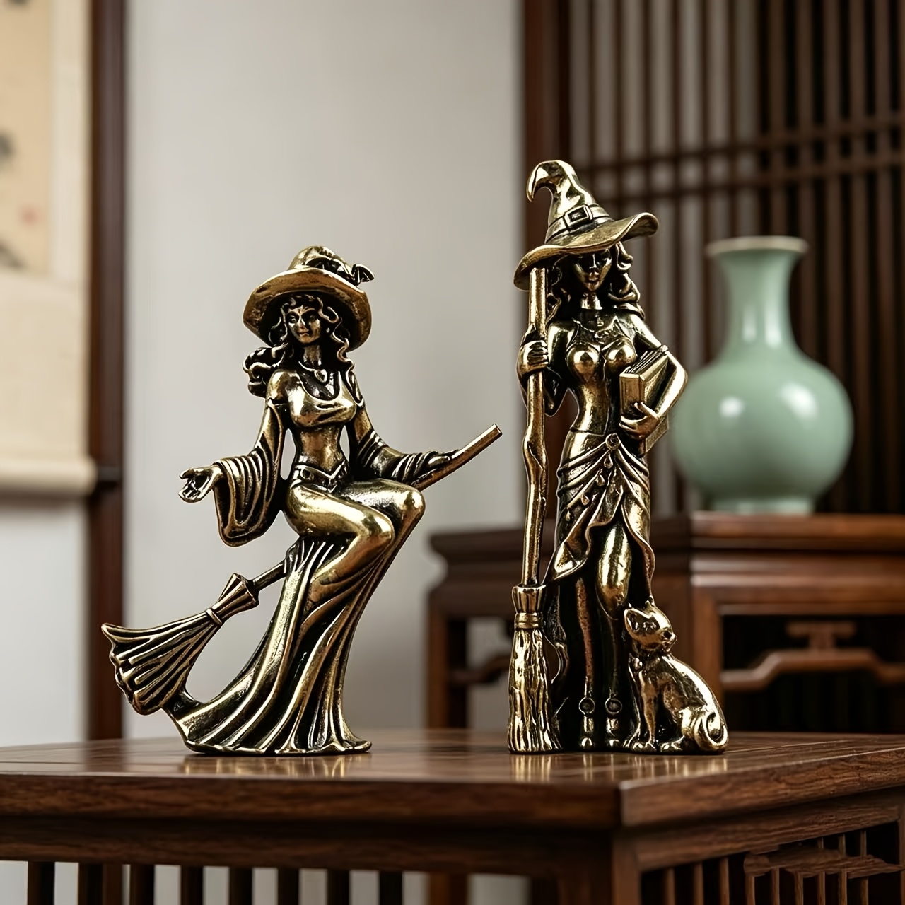Image of 2pcs New Metal Ornaments, Retro Vintage Decoration, Office Desk Ornaments, Bedroom Ornaments, Garden Ornaments